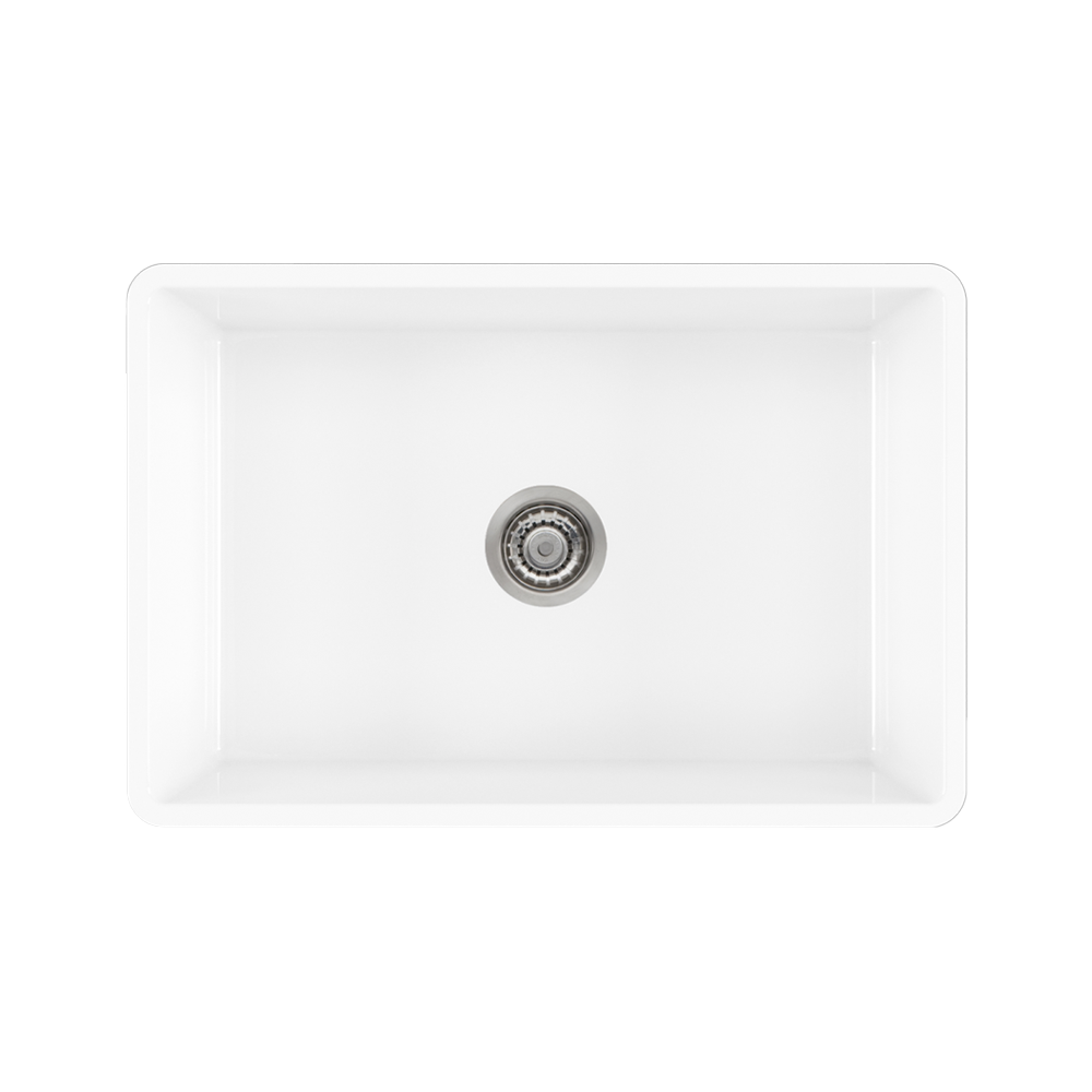 Oliveri Sicily Fireclay Farmhouse Undermount Sink White