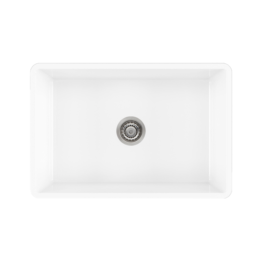 Oliveri Sicily Fireclay Farmhouse Undermount Sink White