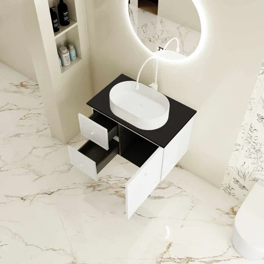 Seattle 750mm Wall-Hung Cabinet - Matt White - 750mm / Matt White Cabinet Only