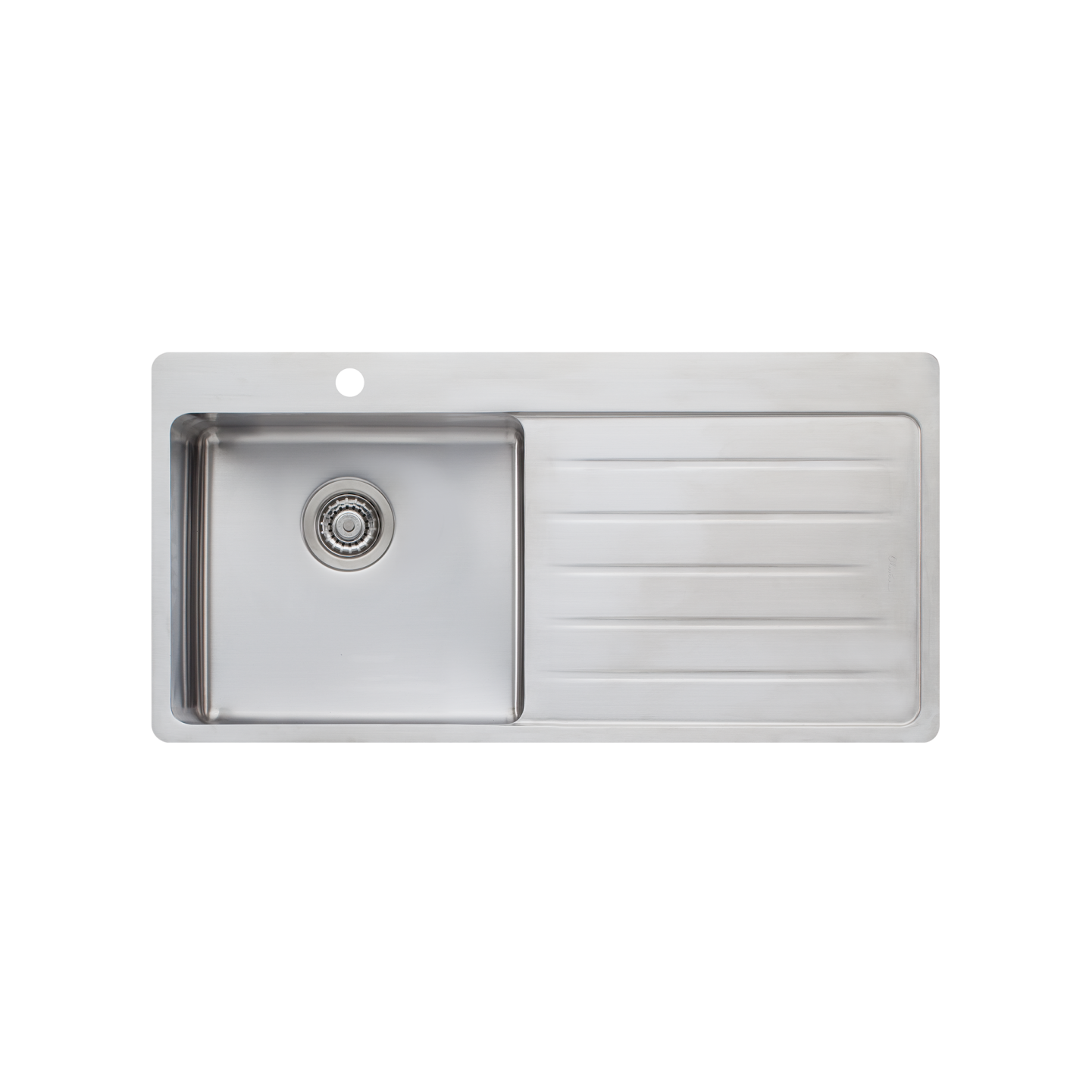 Oliveri Sonetto Single Bowl Topmount Sink With Right Drainboard Stainless Steel