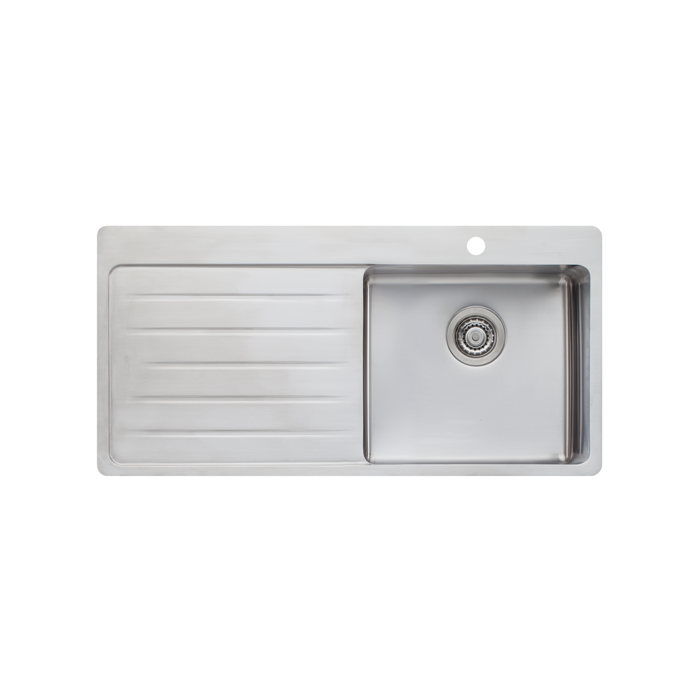 Oliveri Sonetto Single Bowl Topmount Sink With Left Drainboard Stainless Steel