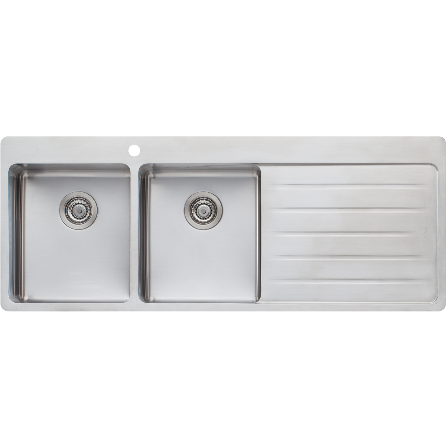Oliveri Sonetto Double Bowl Topmount Sink with Right Drainboard