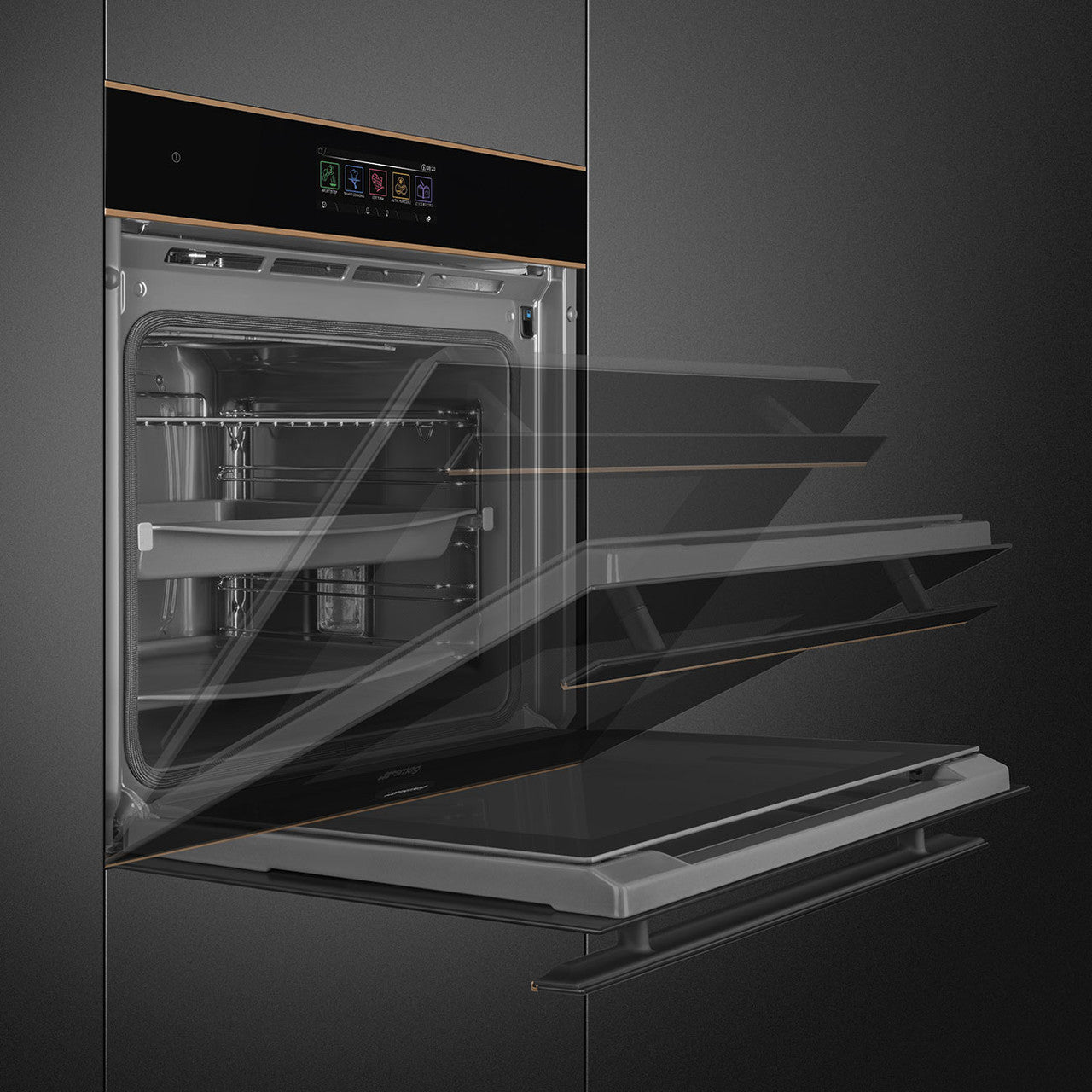 Smeg 60cm Dolce Stil Novo Pyrolytic Combi Steam Oven - SOPA6606S2PNR