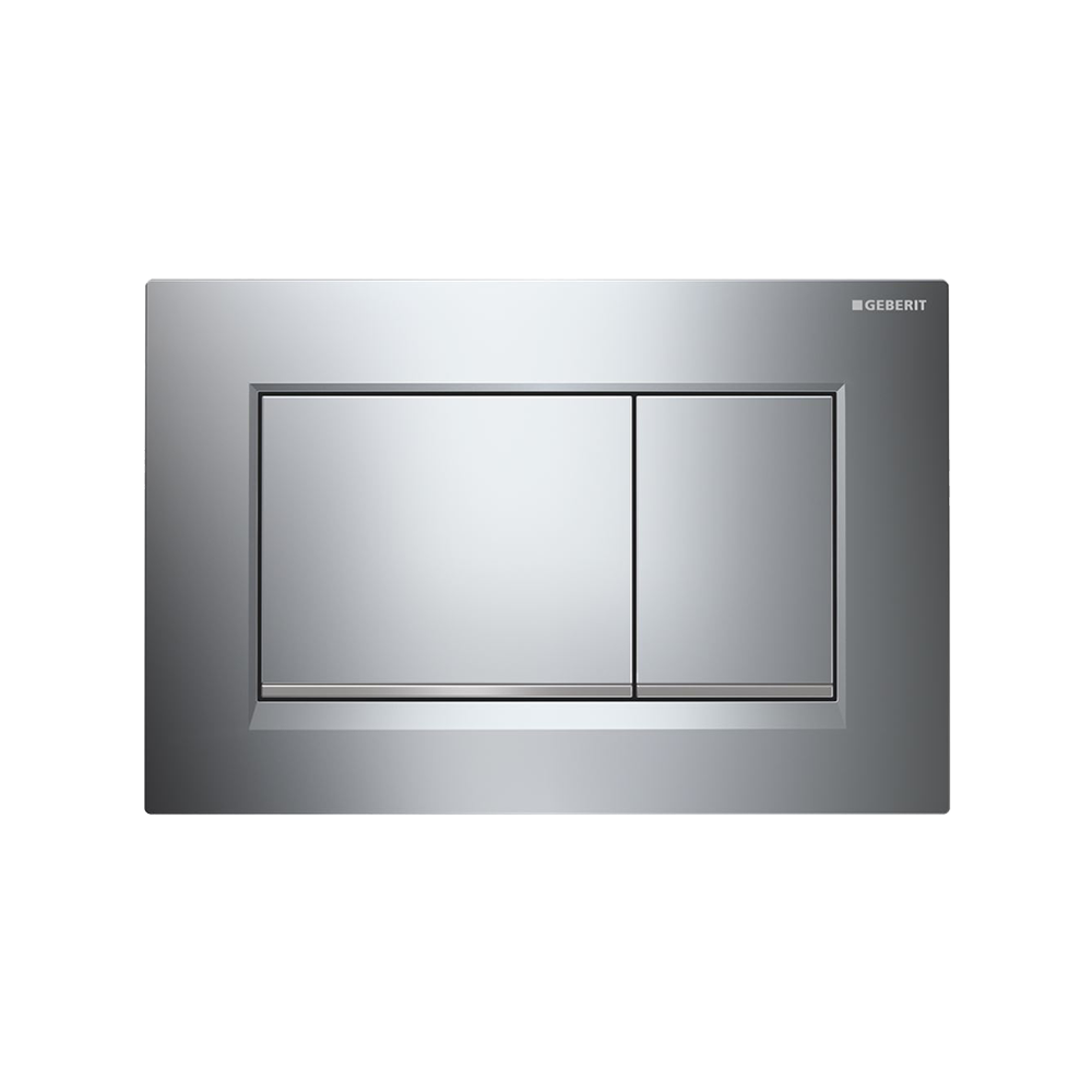 Oliveri Concealed Cistern Flush Plate With Square Buttons Chrome