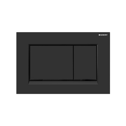 Oliveri Concealed Cistern Flush Plate With Square Buttons Matte Black