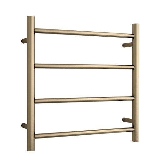 SR25MBB Brushed Brass Round Ladder Heated Towel Rail
