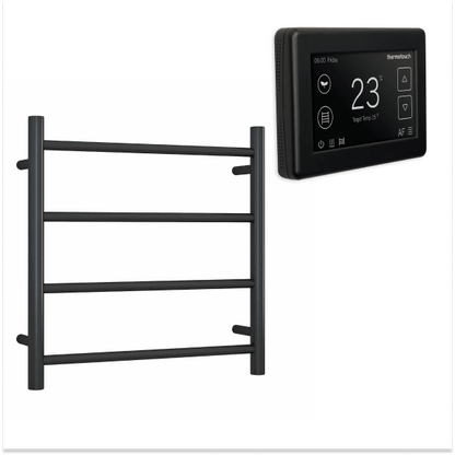 Thermorail 240V Straight 550 Round Heated Towel Ladder w/Dual Control Thermostat