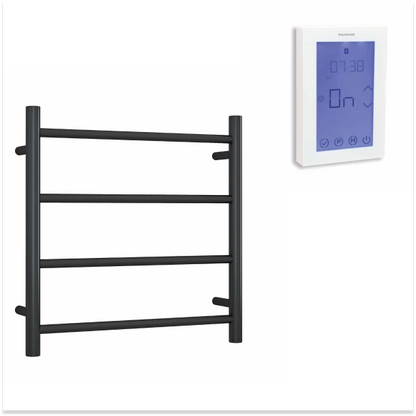 Thermorail 240V Straight 550 Round Heated Towel Ladder w/7 Day Timer