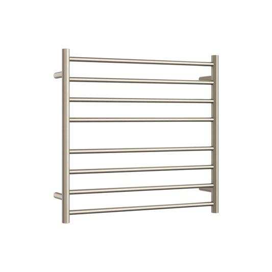 SR33MBN Brushed Nickel Round Ladder Heated Towel Rail