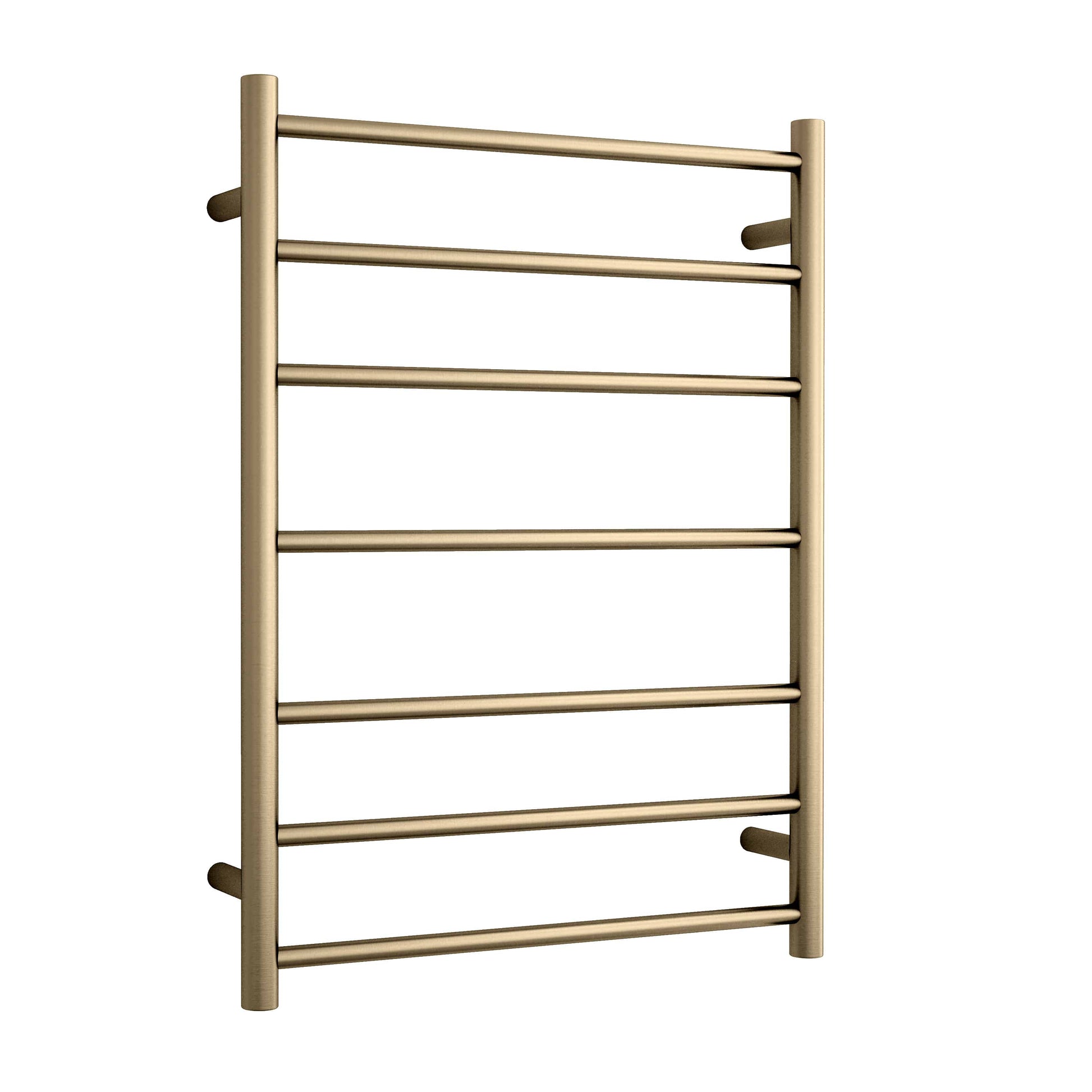 SR44MBB Brushed Brass Round Ladder Heated Towel Rail