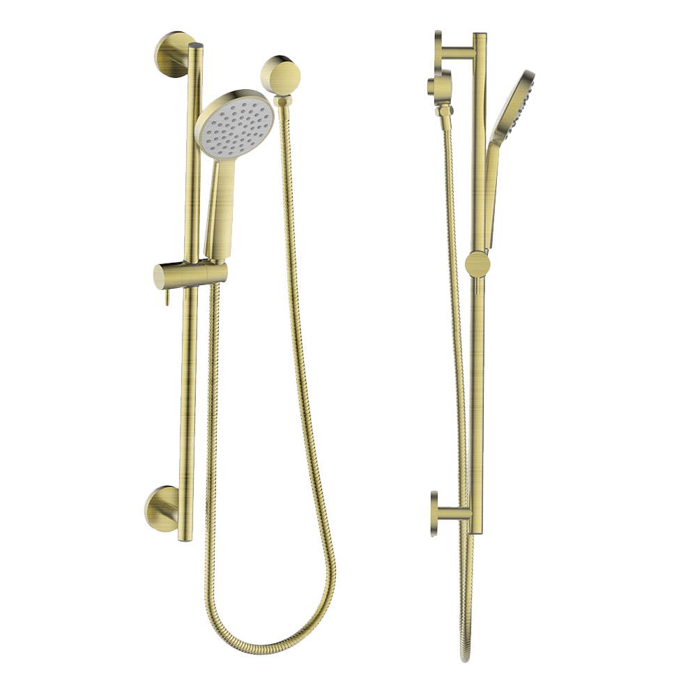 Shower on Rail - Brushed Brass
