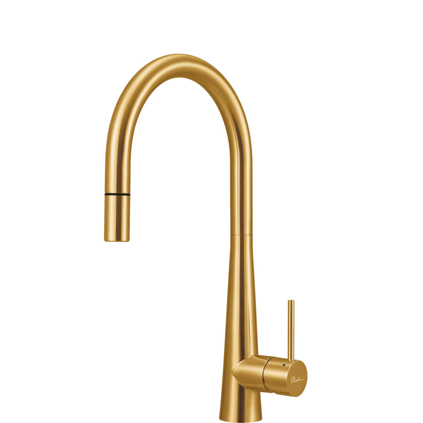 Oliveri Essente 316 Stainless Steel Goose Neck Pull Out Mixer Lead Free Brushed Gold