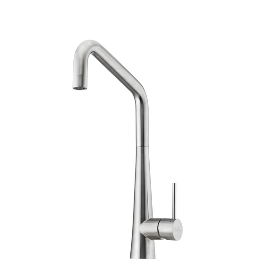 Oliveri Essente Stainless Steel Square Goose Neck Mixer Stainless Steel