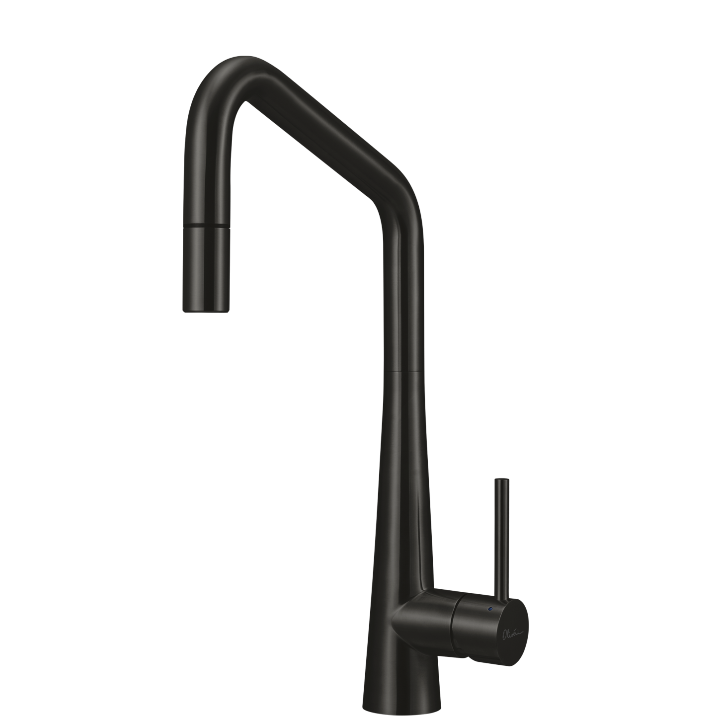 Oliveri Essente 316 Stainless Steel Square Goose Neck Pull Out Mixer Lead Free Brushed Black