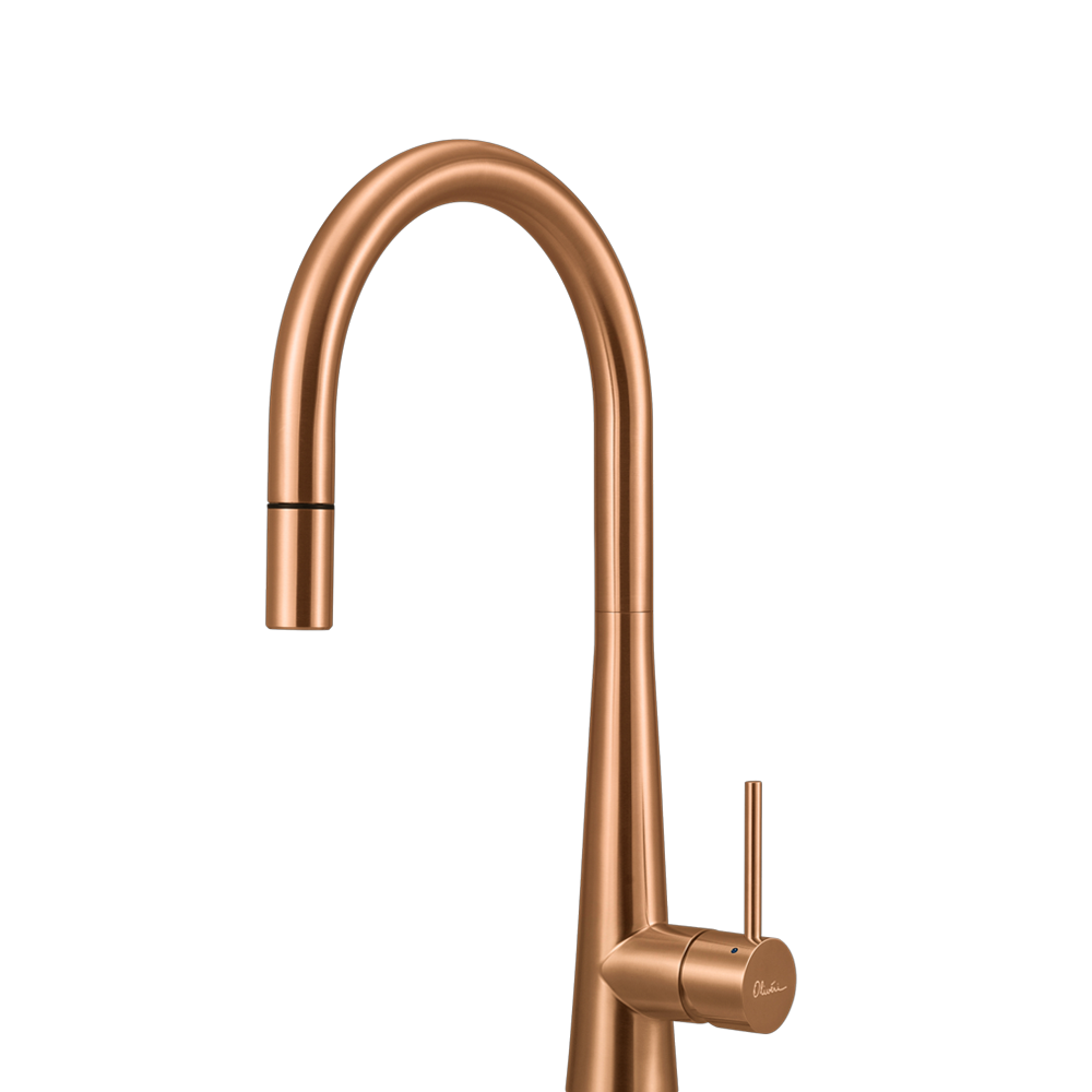 Oliveri Essente 316 Stainless Steel Goose Neck Pull Out Mixer Lead Free Copper
