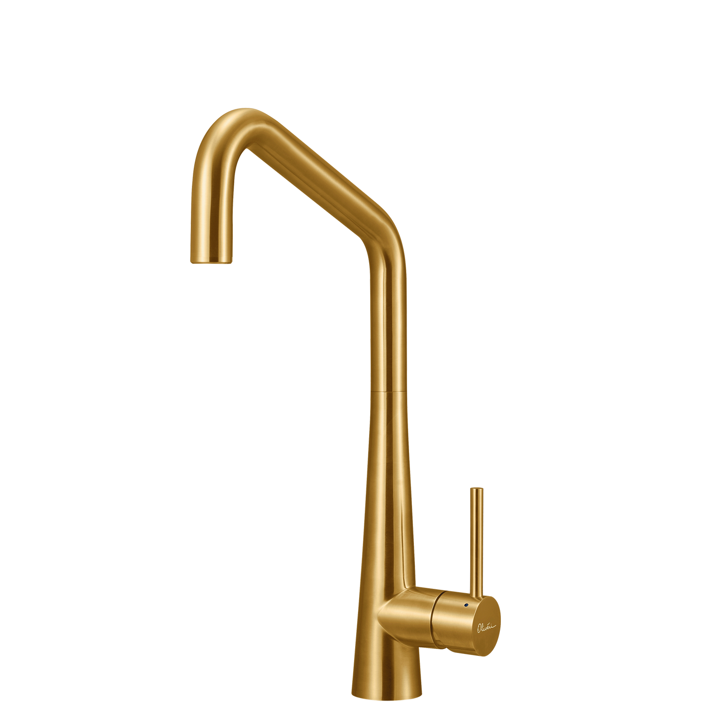 Oliveri Brush Gold Square Gooseneck