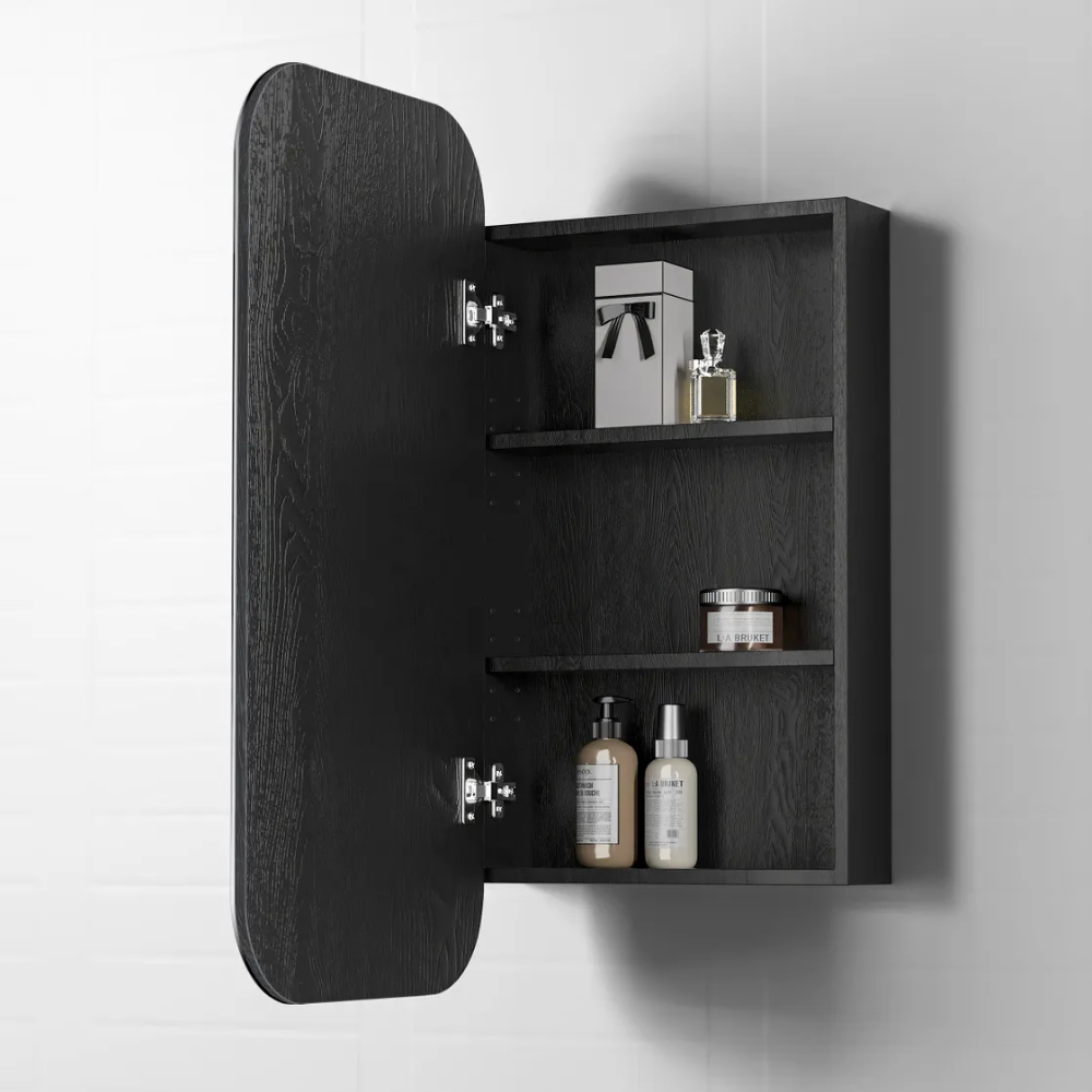 Otti Newport 900mm Black Oak Shaving Cabinet