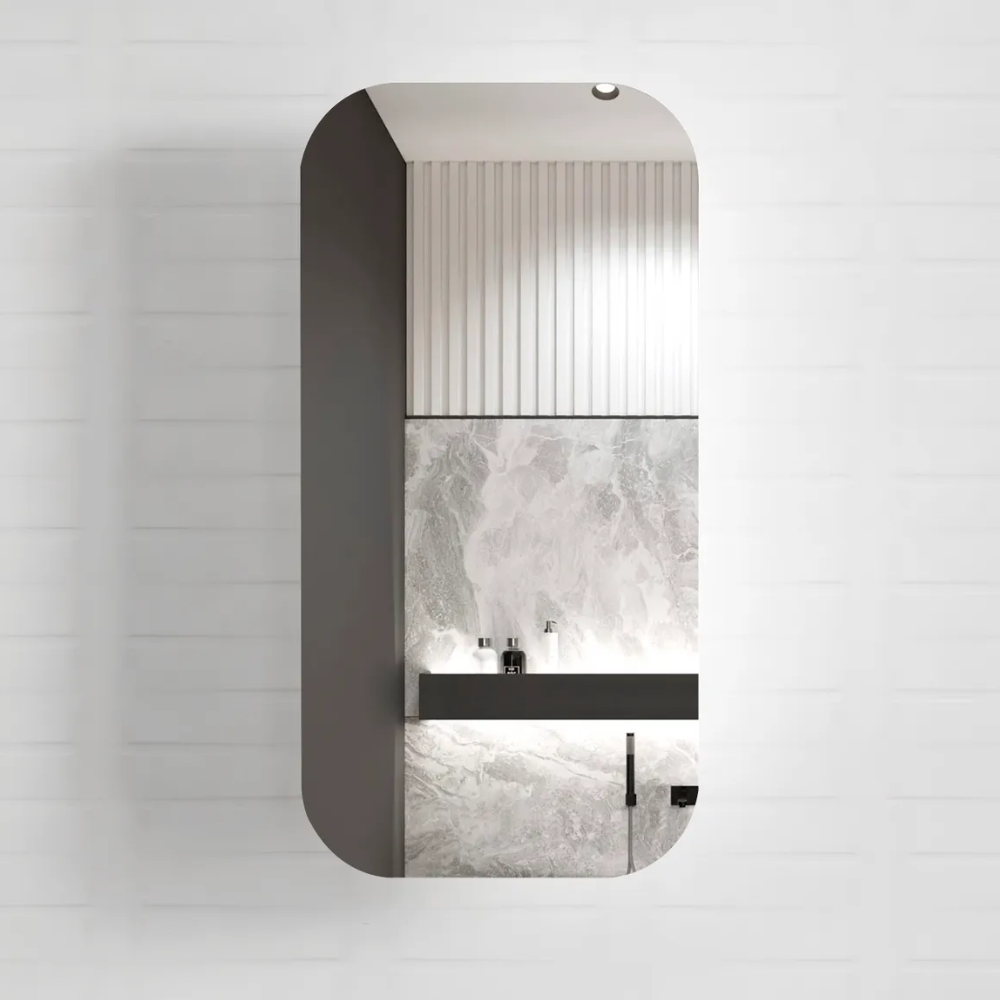 Otti Newport 900mm Black Oak Shaving Cabinet