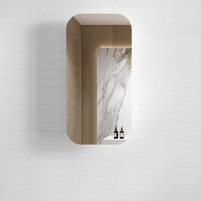 Otti Newport 900x450mm Natural Oak Shaving Cabinet