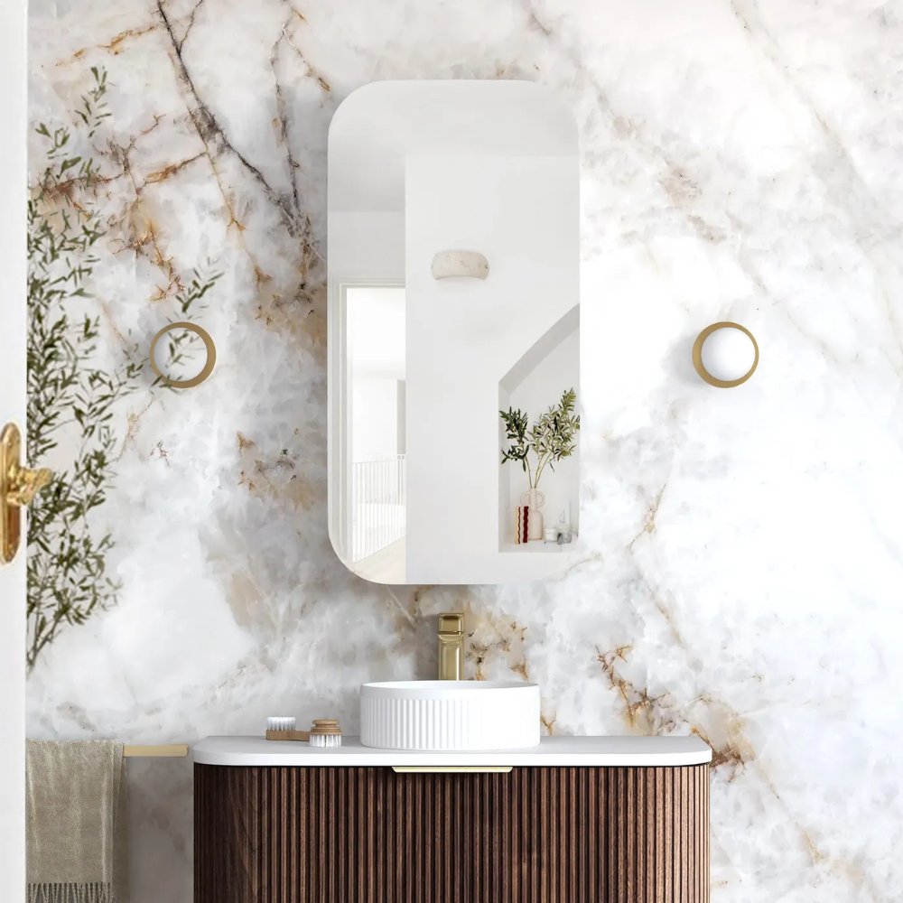 Otti Newport 900mm Sable Walnut Shaving Cabinet