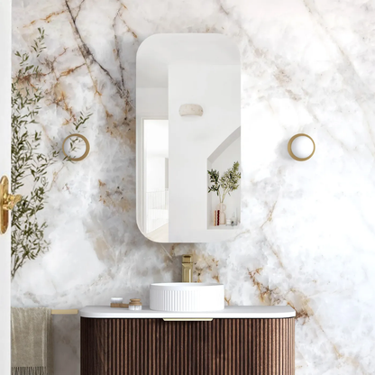 Otti Newport 900mm Sable Walnut Shaving Cabinet