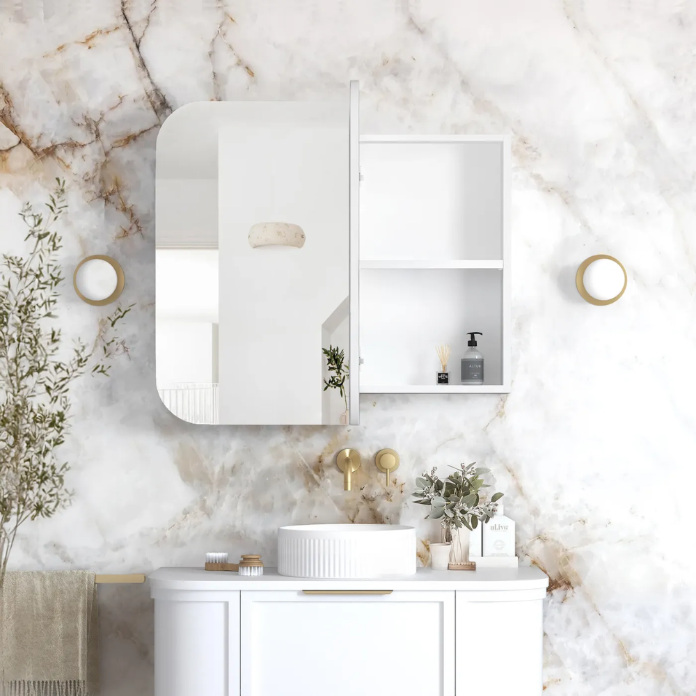 Otti Newport 900mm White Shaving Cabinet