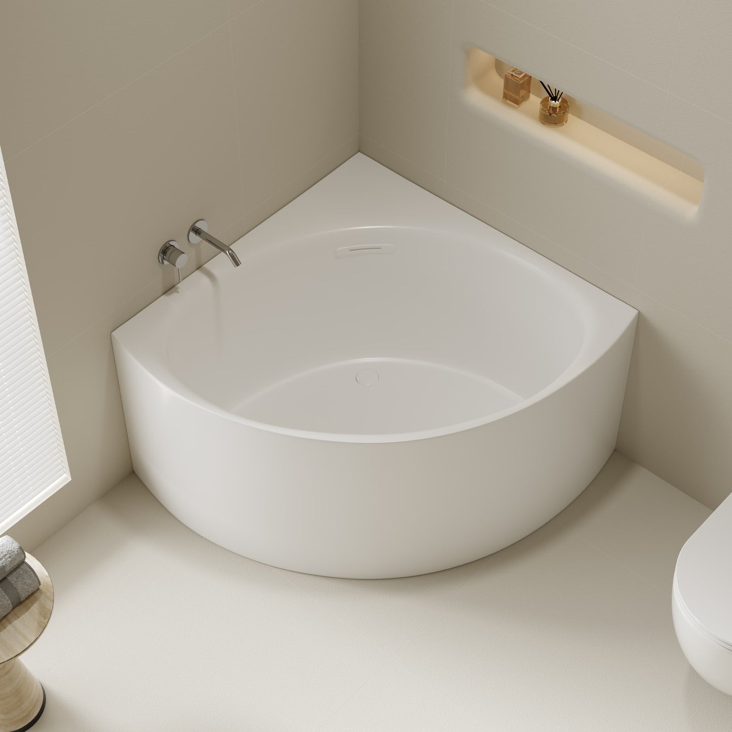 Stanford Triangle Corner Bathtub - Gloss White