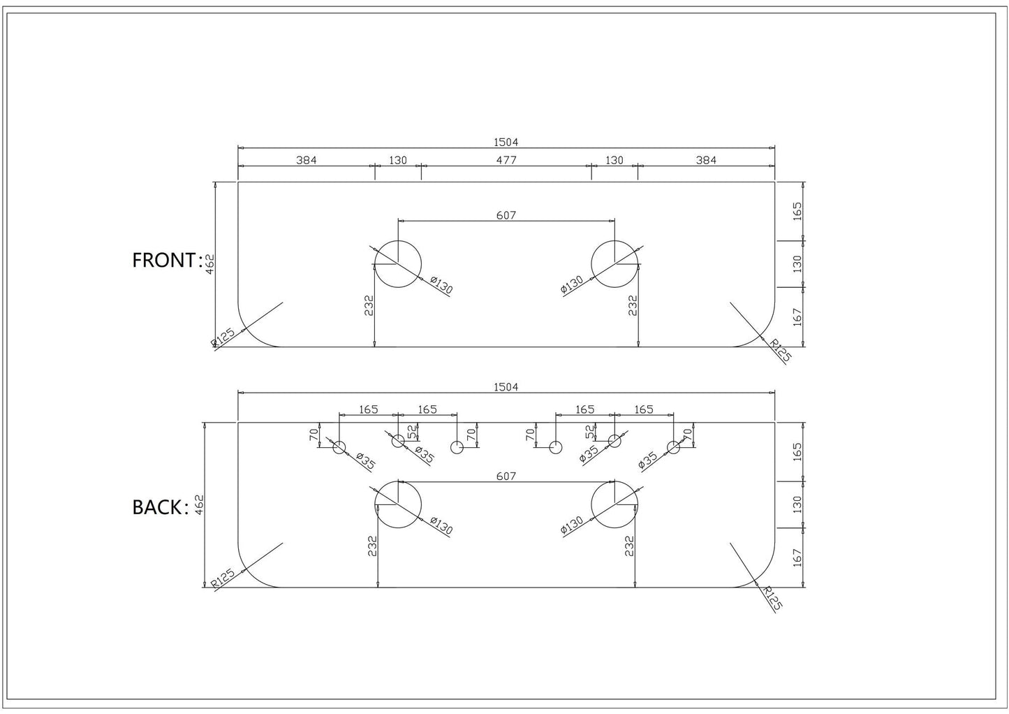 Elva 1500mm Wall-Hung Cabinet - Natural Oak