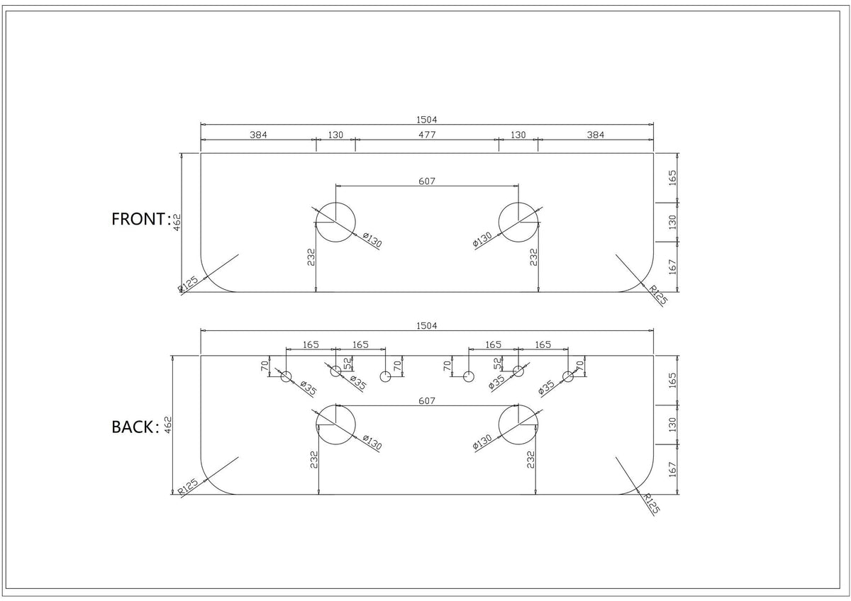 Elva 1500mm Wall-Hung Cabinet - Natural Oak