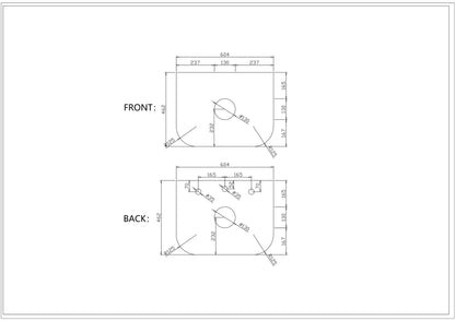 Rome 600mm Wall-Hung Cabinet - Matt Black - 600mm / Matt Black Cabinet & White Stone Top
