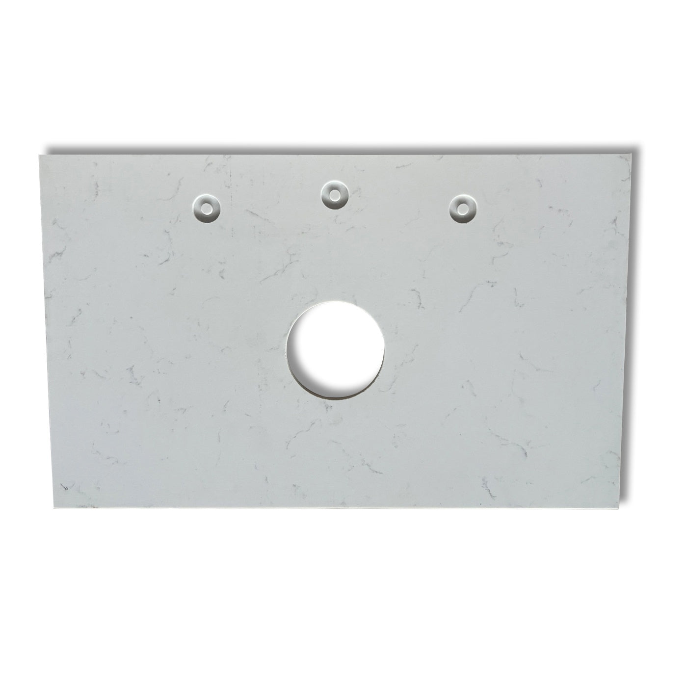 750mm Square Corner Stone Top-Luna White/Carrara/Black