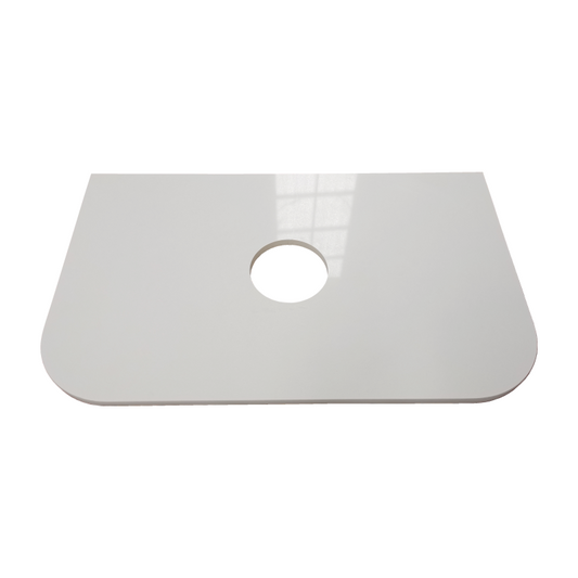 750mm Stone Top - Rounded Corner / Luna White