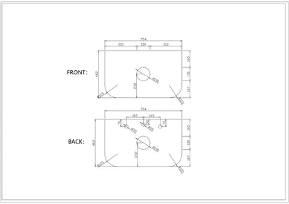 Rome 750mm Wall-Hung Cabinet - Matt Black - 750mm / Matt Black Cabinet Only