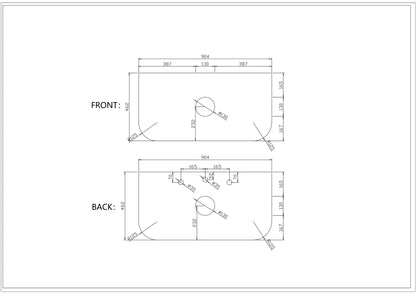 Rome 900mm Wall-Hung Cabinet - Matt Black - 900mm / Matt Black Cabinet Only