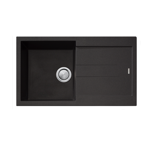 Oliveri SAN-BLACK Sgl Bowl&Drainer