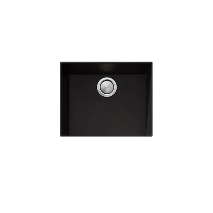 Oliveri Santorini Large Bowl Undermount Sink Black