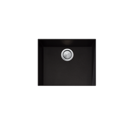 Oliveri Santorini Large Bowl Undermount Sink Black