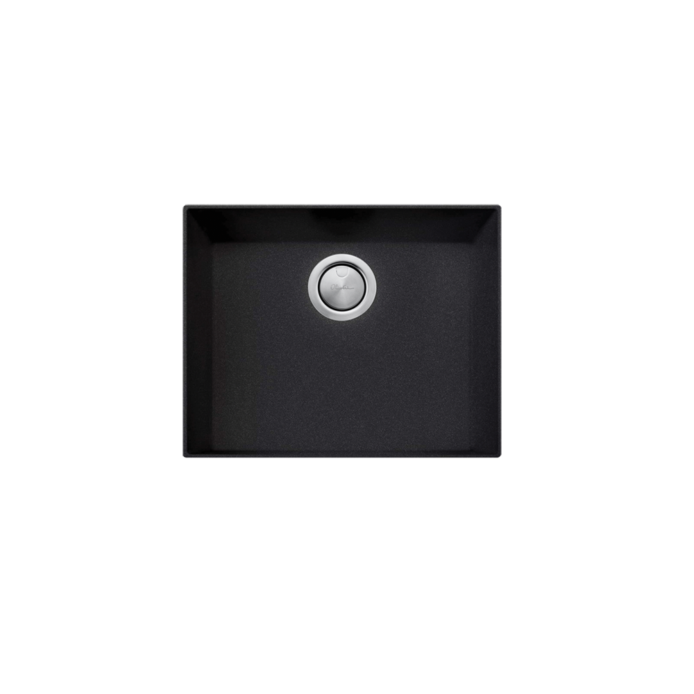 Oliveri Santorini Black Grande Bowl Undermount Sink Black