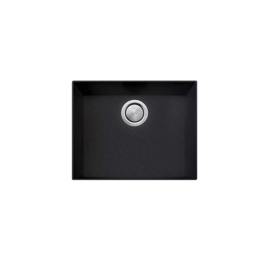 Oliveri Santorini Black Grande Bowl Undermount Sink Black