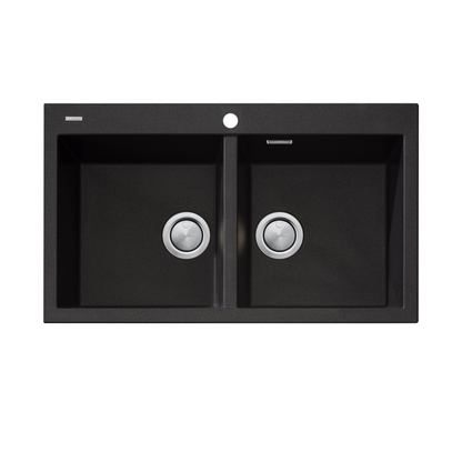 Oliveri Santorini Double Bowl Topmount Sink Includes Overflow