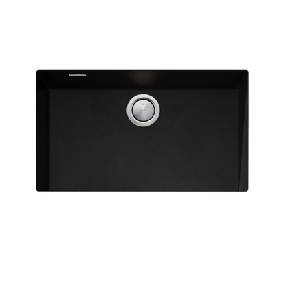 Oliveri Santorini Black Mega Undermount Sink Includes Overflow