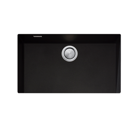 Oliveri Santorini Black Mega Undermount Sink Includes Overflow