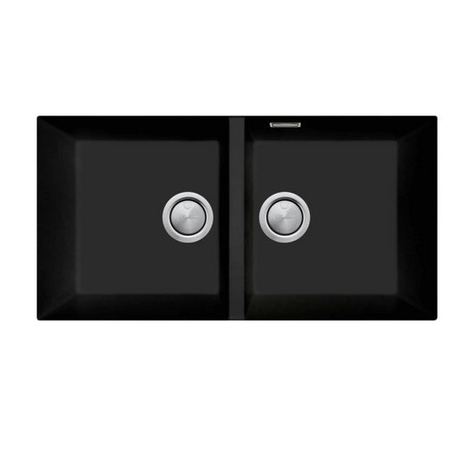 Oliveri Santorini Double Bowl Undermount Sink Includes Overflow