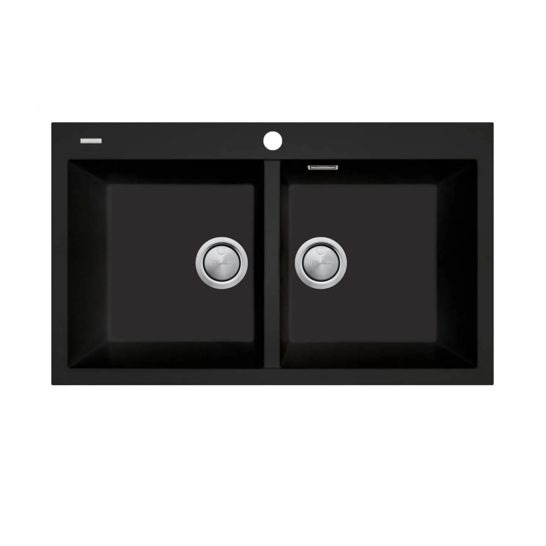 Oliveri Santorini Double Bowl Topmount Sink Includes Overflow