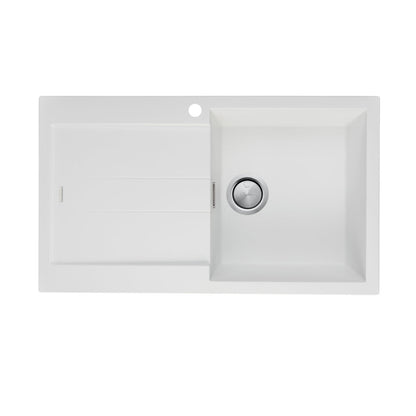 Oliveri Santorini Single Topmount Sink w/Drainer & Overflow 1 Taphole