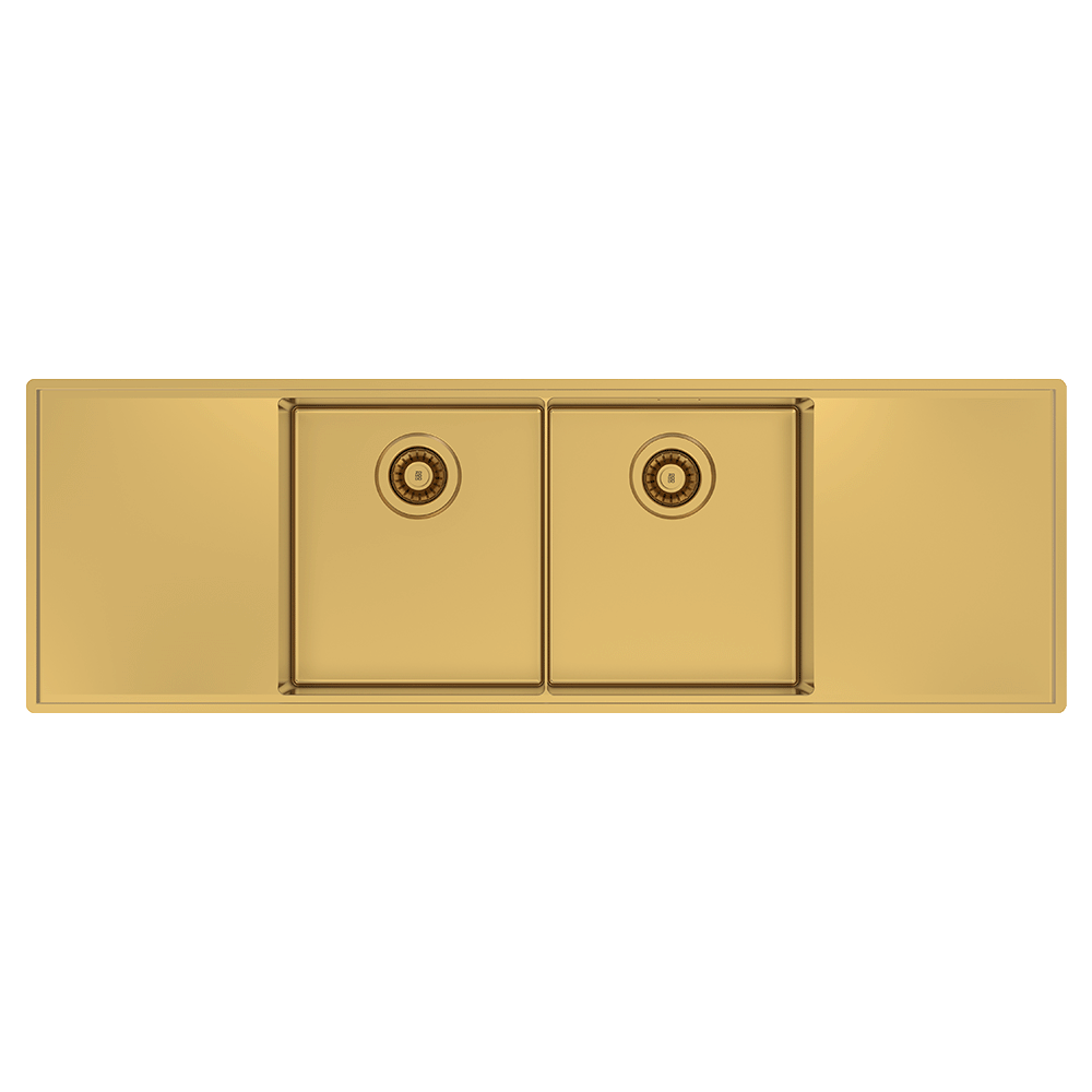 Boutique Lugano Double Bowl & Double Drainer Eureka Gold