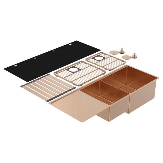Boutique Lugano One & One Quarter Drainer Right Hand Bowl Artisan Copper