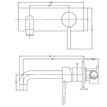 Dolce Wall Basin Mixer Stylish