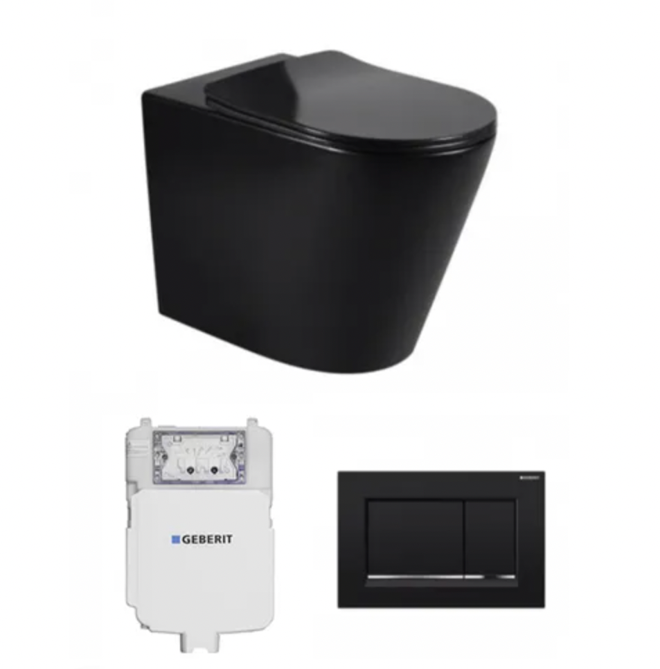 Alzano Floor Mount Pan Geberit Inwall Cistern Set