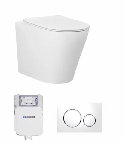 Alzano Floor Mount Pan Geberit Inwall Cistern Set